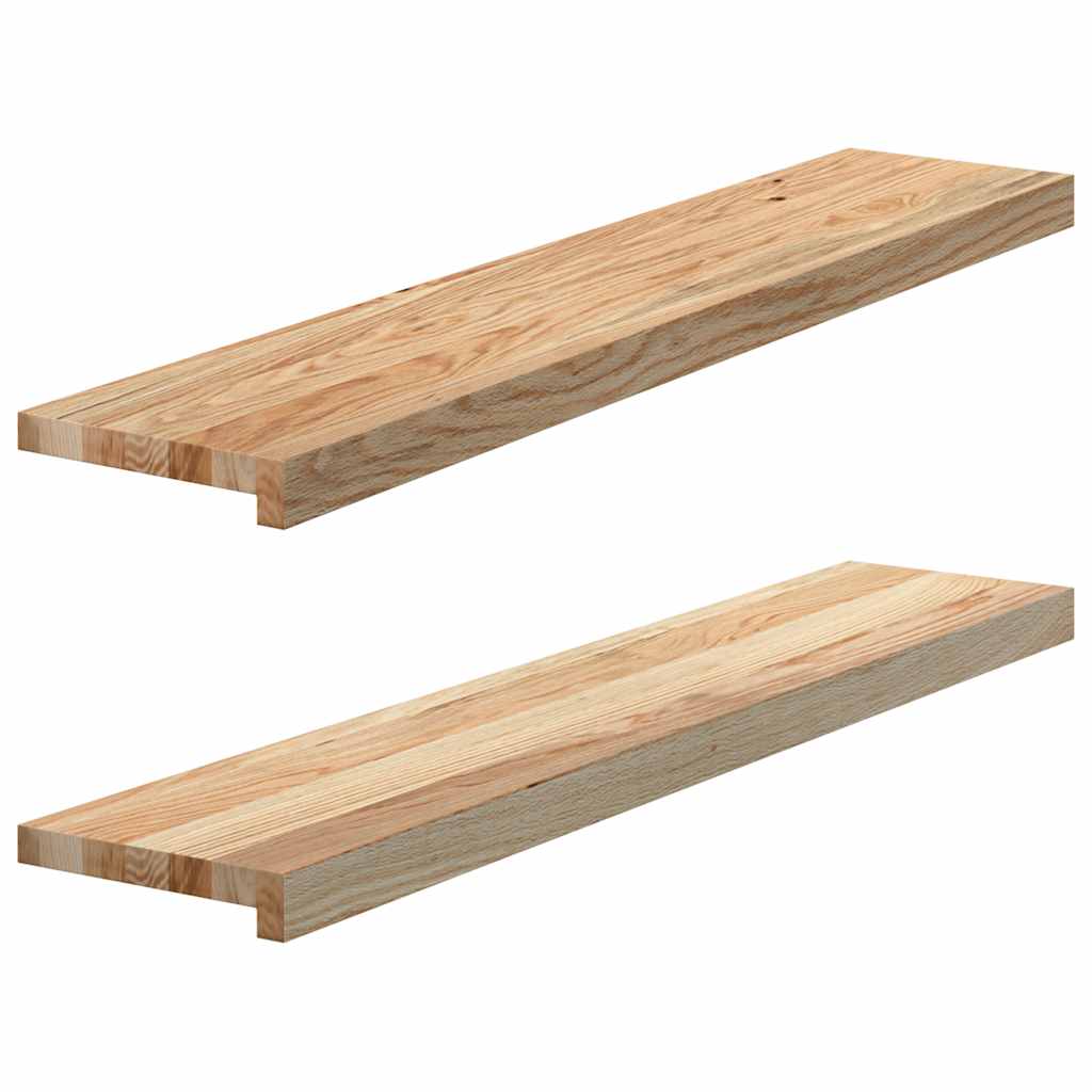 Vidaxx appuis de fenêtre 2 pcs non traité 100x20x2 cm chêne massif