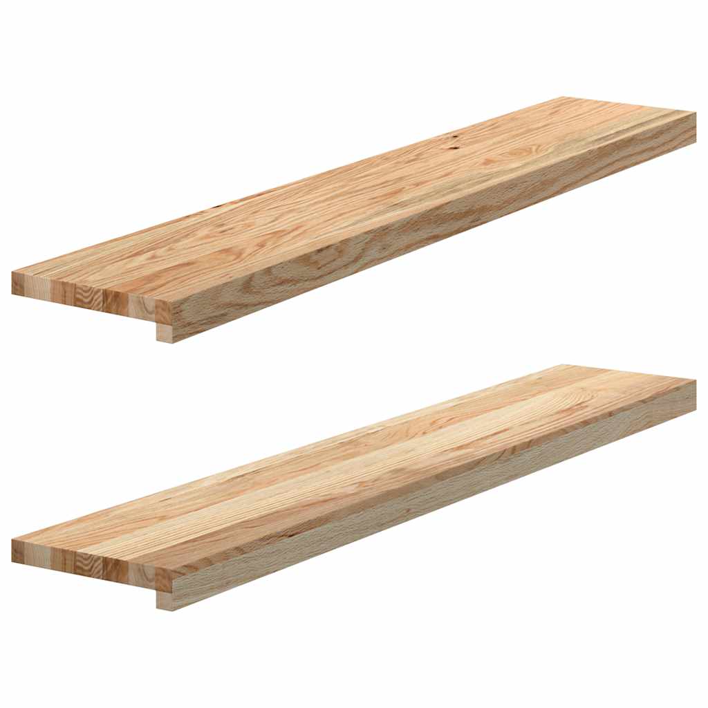 Vidaxx appuis de fenêtre 2 pcs non traité 110x20x2 cm chêne massif