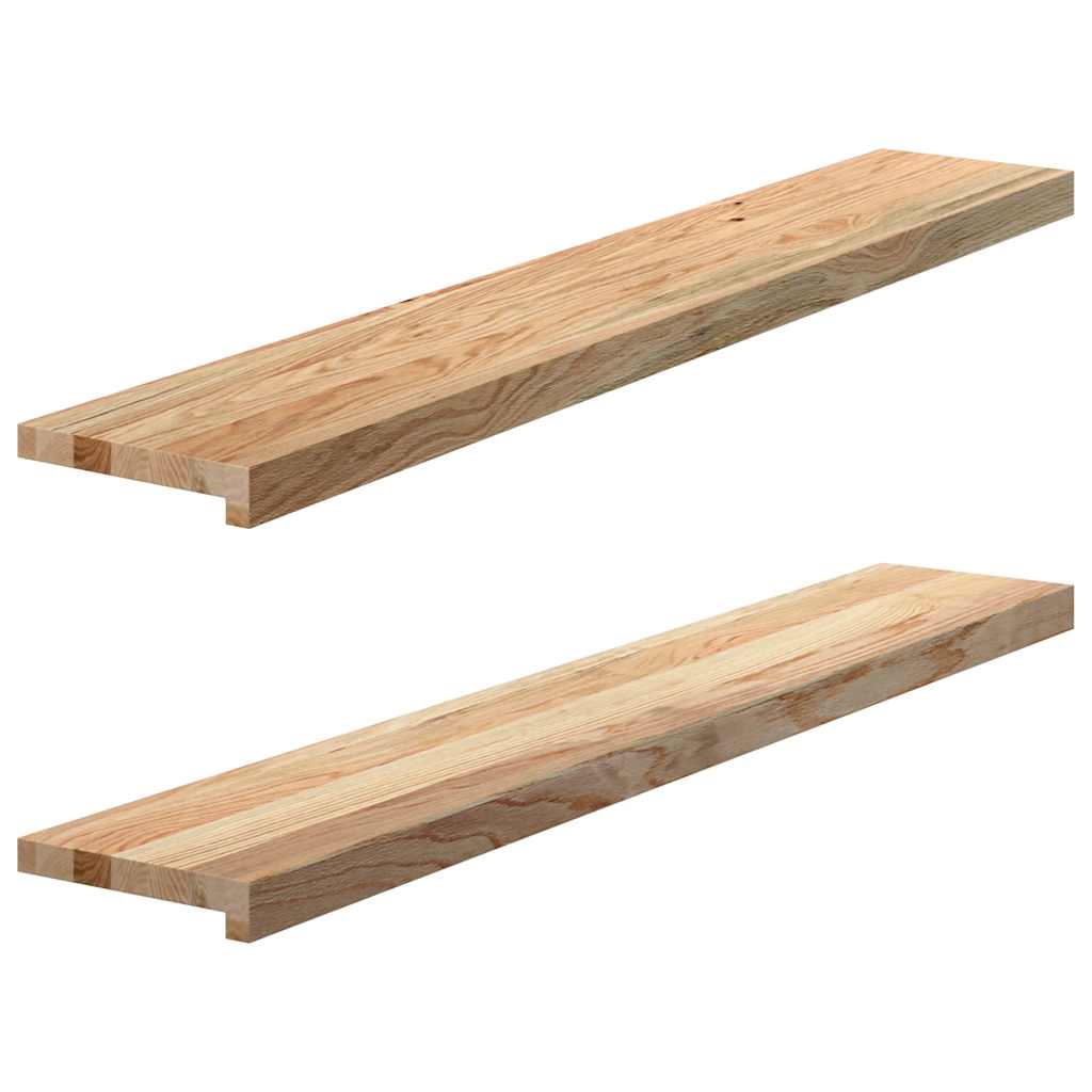 Vidaxx appuis de fenêtre 2 pcs non traité 120x20x2 cm chêne massif