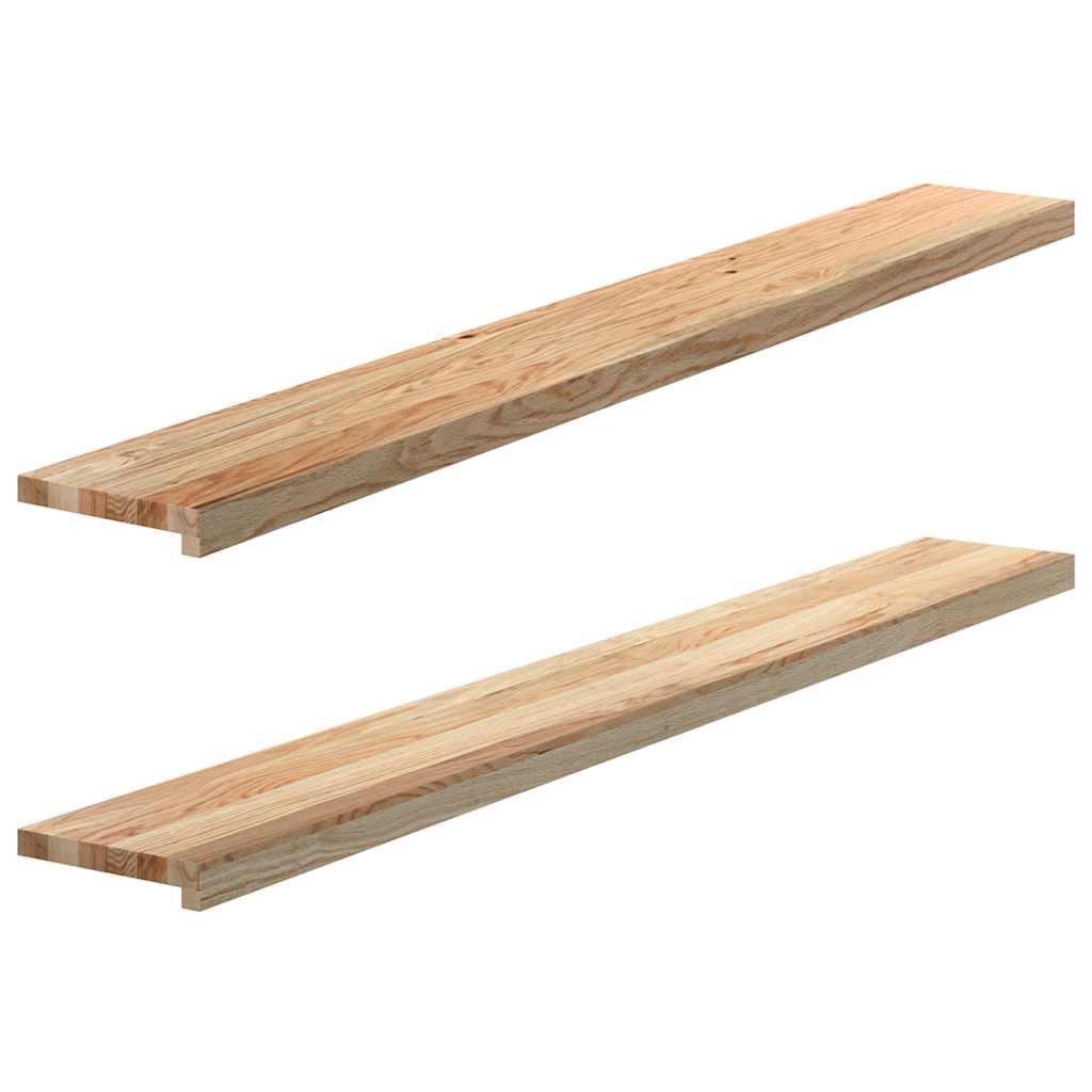 Vidaxx appuis de fenêtre 2 pcs non traité 160x20x2 cm chêne massif