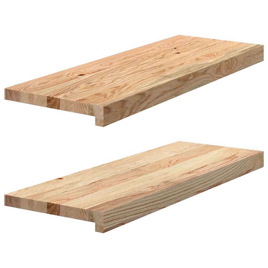 Vidaxl Window Sills 2 St ST non traité 70x25x2 cm Chêne solide