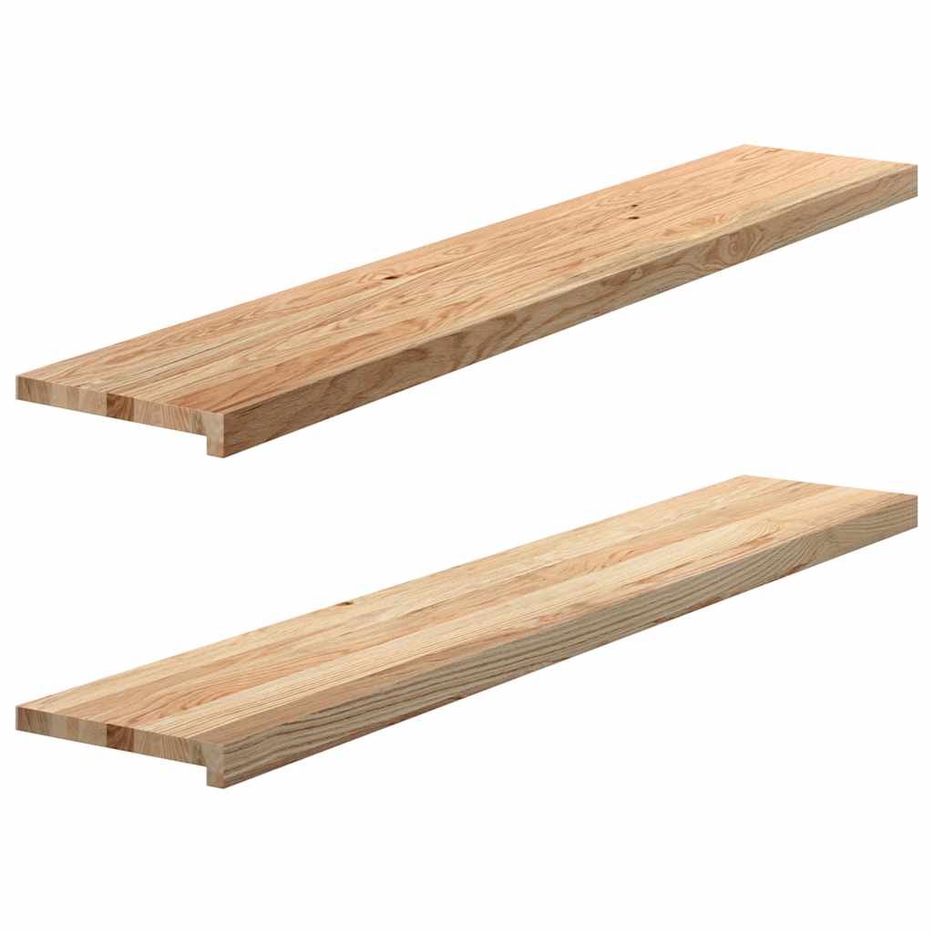 Vidaxx appuis de fenêtre 2 pcs non traité 140x30x2 cm chêne massif