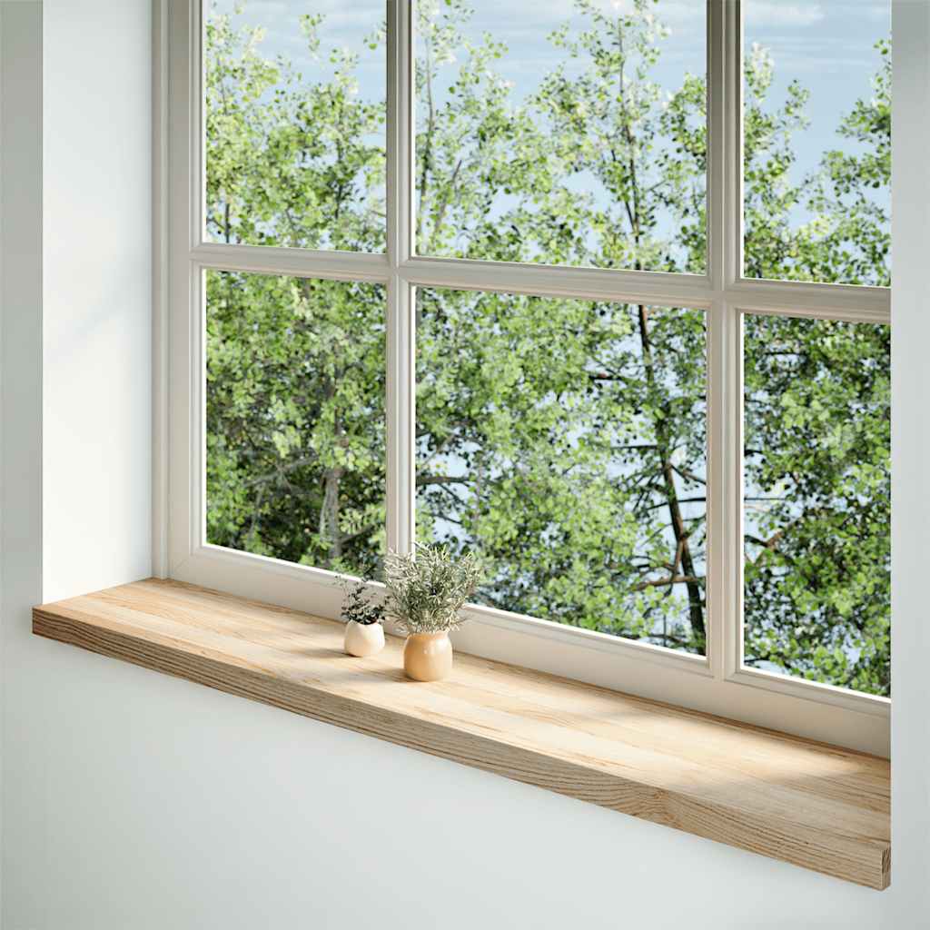 Vidaxx appuis de fenêtre 2 pcs non traité 140x30x2 cm chêne massif