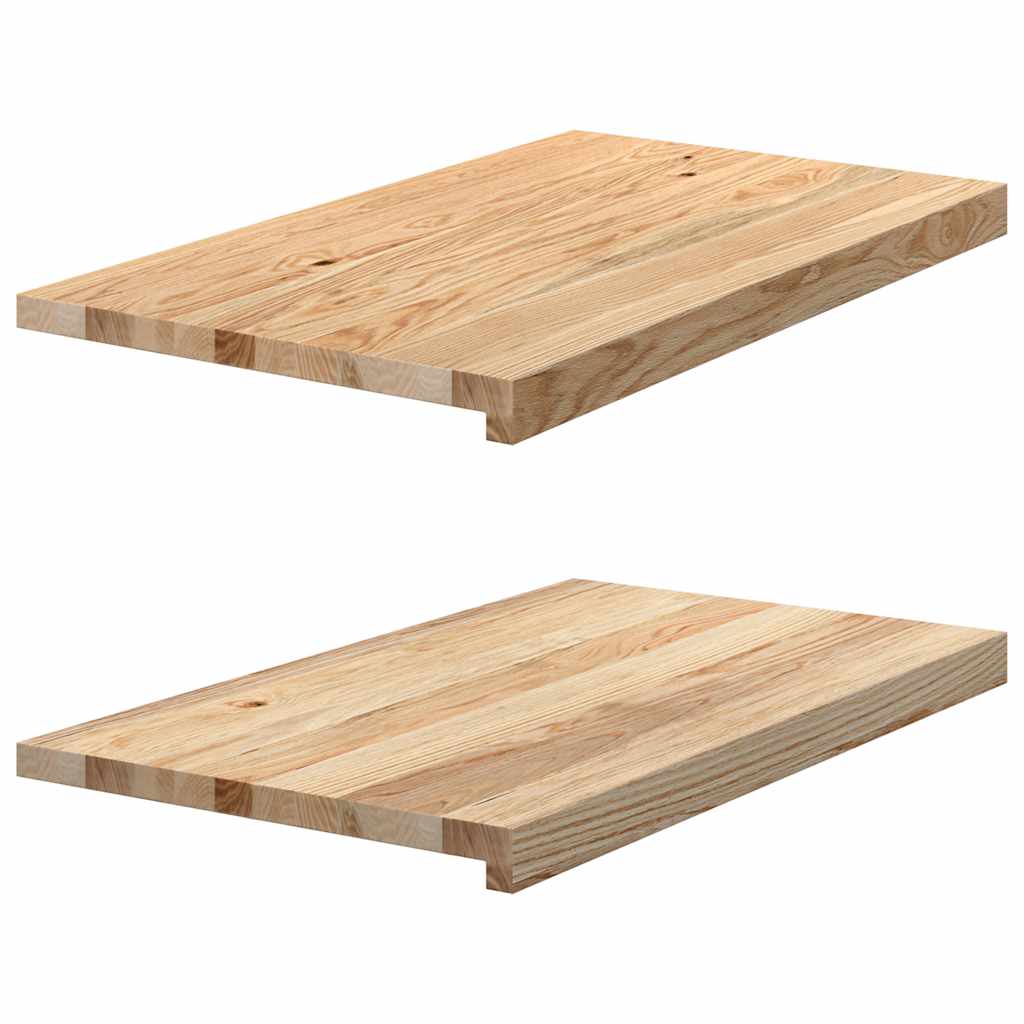 Vidaxl Window Sills 2 St ST non traité 70x40x2 cm Chêne solide