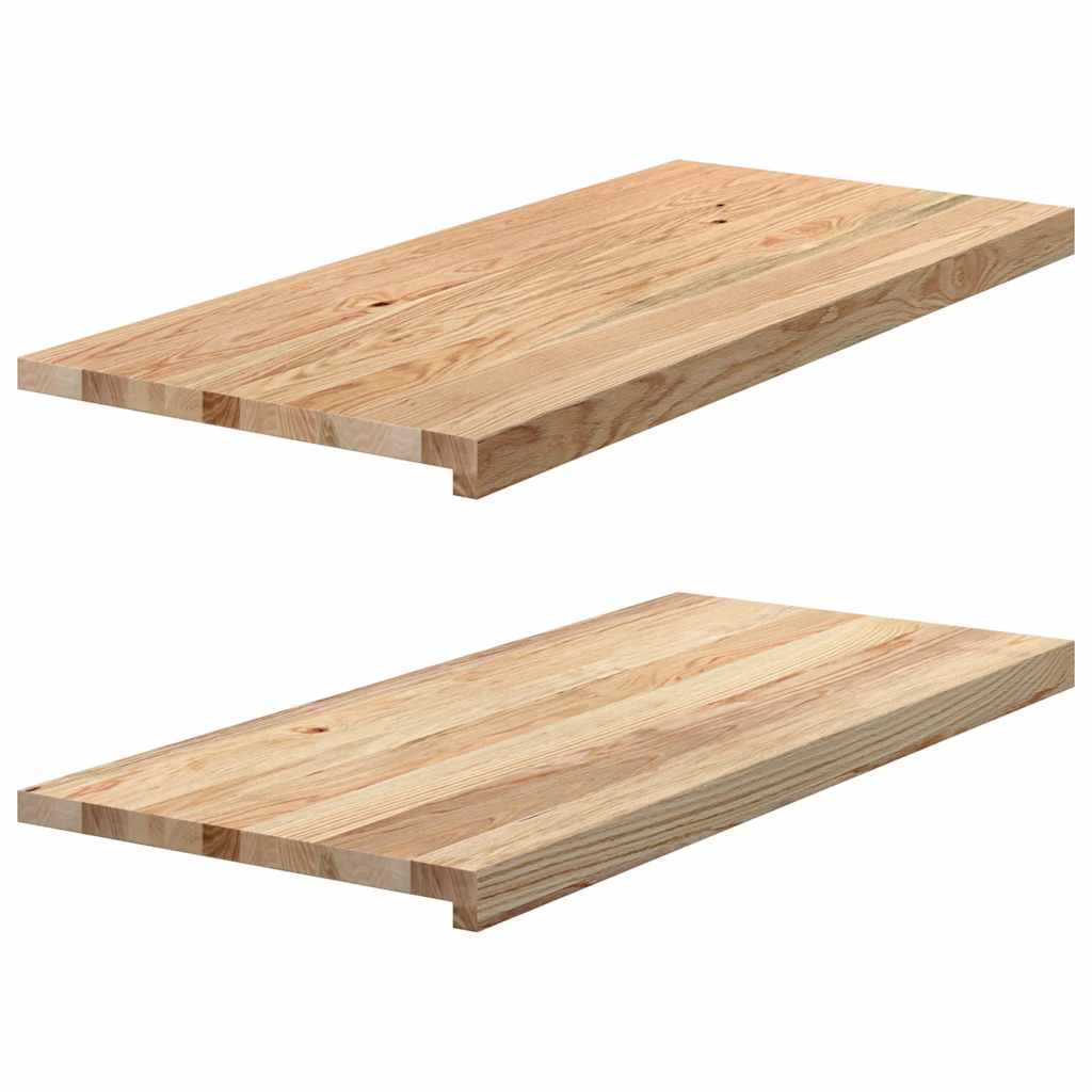 Vidaxl Fenêtre Sills 2 ST NON Traité 90x40x2 cm Chêne solide