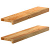 Vidaxl Sills de fenêtre 2 st 70x15x2 cm en chêne solide brun clair