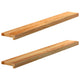 Rebus de fenêtre Vidaxl 2 PCS 120x15x2 cm en chêne solide brun clair