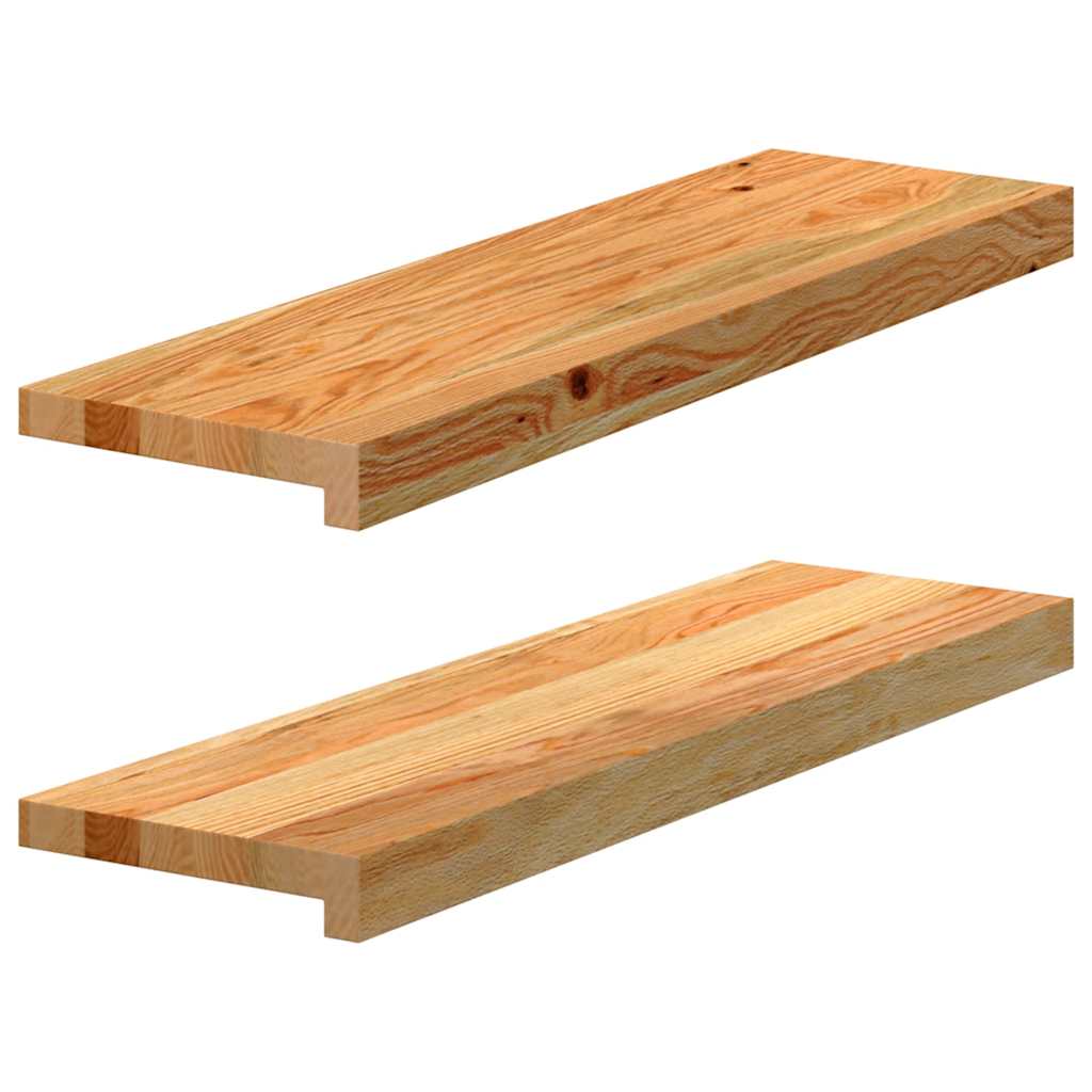 Vidaxl Sills de fenêtre 2 st 70x20x2 cm en chêne massif brun clair