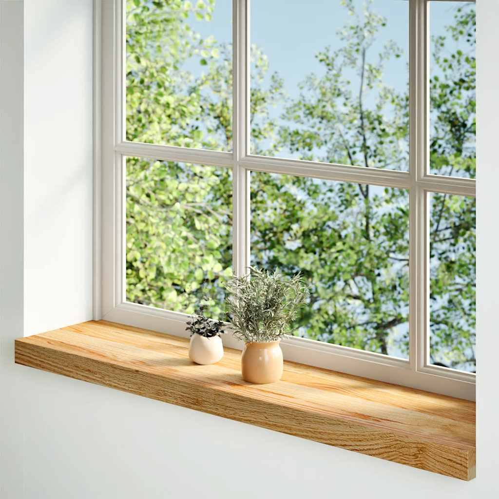 Vidaxl Sills de fenêtre 2 st 70x20x2 cm en chêne massif brun clair