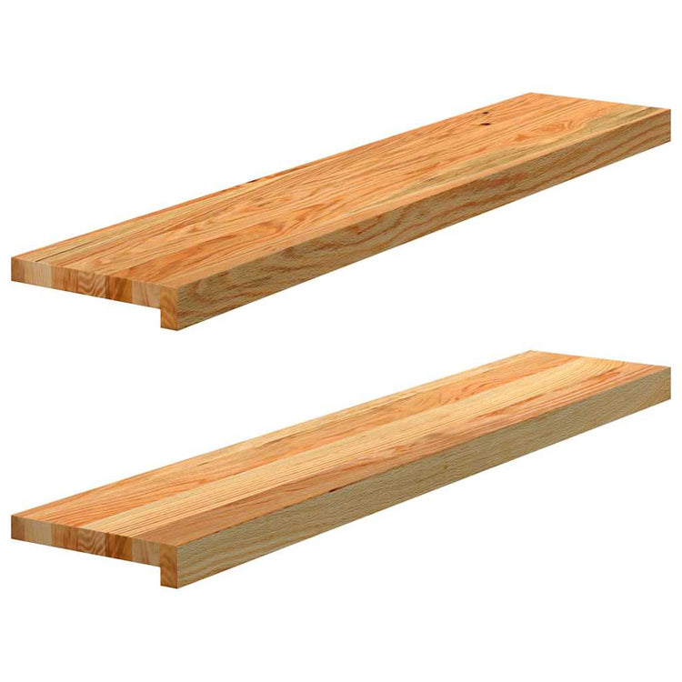 Replines vidaxl 2 pcs 100x20x2 cm en chêne solide brun clair
