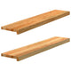 Replines vidaxl 2 pcs 100x20x2 cm en chêne solide brun clair