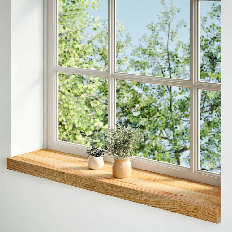 Replines vidaxl 2 pcs 100x20x2 cm en chêne solide brun clair