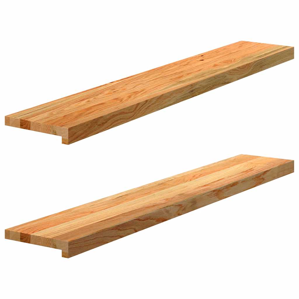 Replines vidaxl 2 pcs 120x20x2 cm en chêne solide brun clair