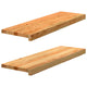Vidaxl Sills de fenêtre 2 ST 80x25x2 cm en chêne solide brun clair
