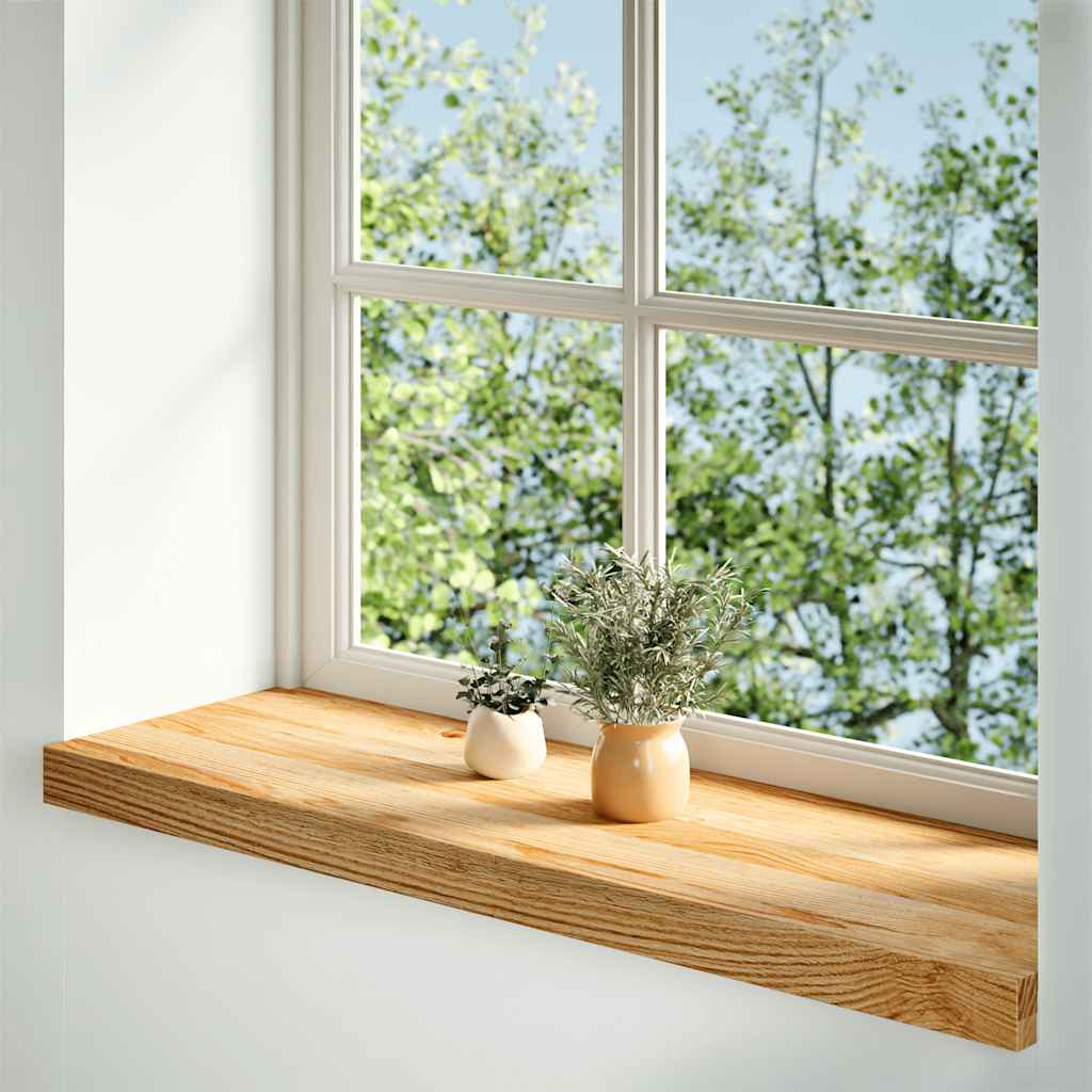 Vidaxl Sills de fenêtre 2 ST 80x25x2 cm en chêne solide brun clair