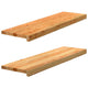 Rebus de fenêtre Vidaxl 2 PCS 90x25x2 cm en chêne solide brun clair