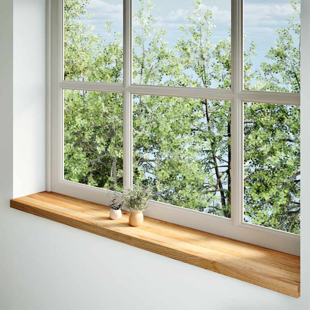 Vidaxx appuis de fenêtre 2 pcs 160x25x2 cm chêne massif marron clair