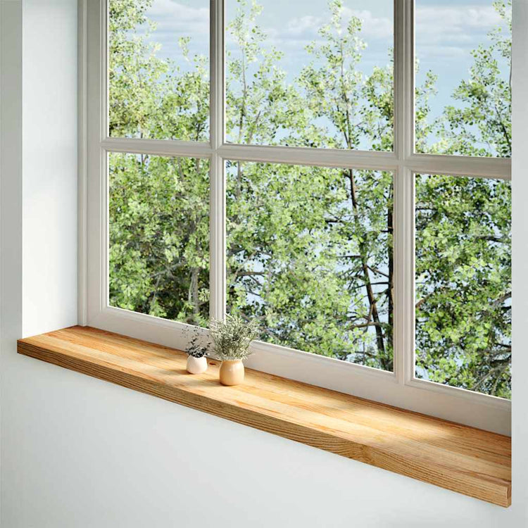 Vidaxx appuis de fenêtre 2 pcs 160x25x2 cm chêne massif marron clair