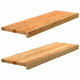 Vidaxl Sills de fenêtre 2 ST 80x30x2 cm en chêne solide brun clair