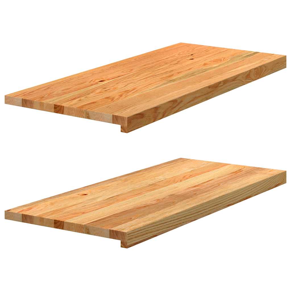 Bourse de fenêtre Vidaxl 2 PCS 90x40x2 cm en chêne solide brun clair