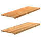 Rebus de fenêtre Vidaxl 2 PCS 120x40x2 cm en chêne solide brun clair