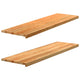 Bourse de fenêtre Vidaxl 2 PCS 140x40x2 cm en chêne solide brun clair