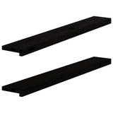 Bénéfices vidaxl 2 PCS 110x15x2 cm chêne massif brun foncé - afbeelding 1