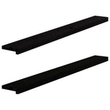 Bénéfices de fenêtre Vidaxl 2 PCS 140x15x2 cm chêne massif brun foncé - afbeelding 2