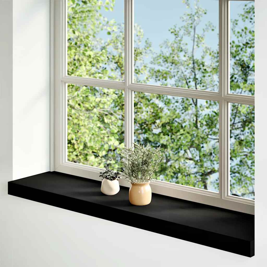 Vidaxl Sills de fenêtre 2 st 70x20x2 cm chêne massif brun foncé