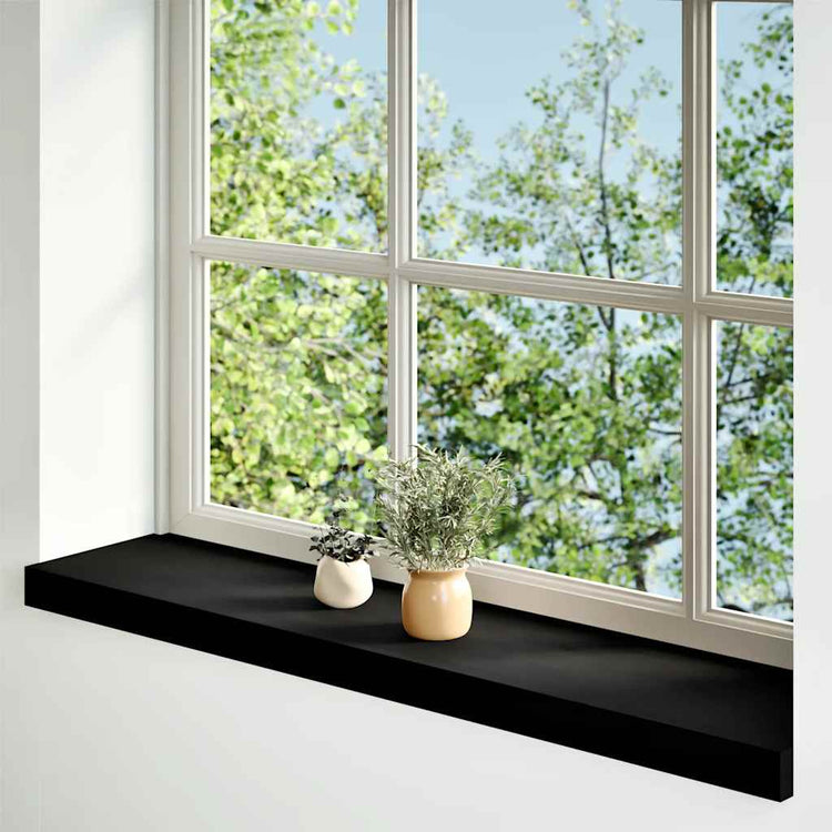 Vidaxl Sills de fenêtre 2 st 70x20x2 cm chêne massif brun foncé