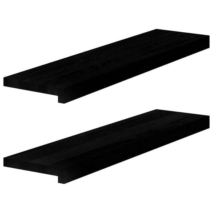Vidaxl Sills de fenêtre 2 ST 80x20x2 cm en chêne massif brun foncé