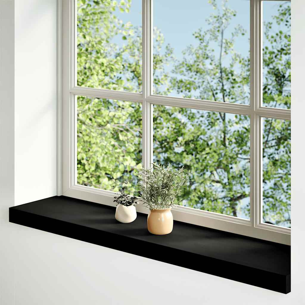 Vidaxl Sills de fenêtre 2 ST 80x20x2 cm en chêne massif brun foncé