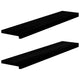 Vidaxl Fenêtre Sills 2 PCS 100x20x2 cm Chêle massif brun foncé