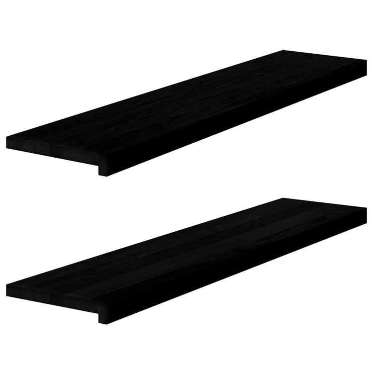 Bénéfices de fenêtre Vidaxl 2 PCS 110x25x2 cm Chêle massif brun foncé