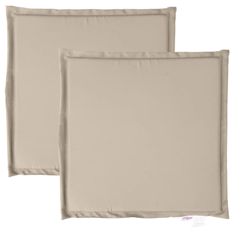 Vidaxl Garden Seat Cushions 2 PCS Square 45x45x2 cm taupe