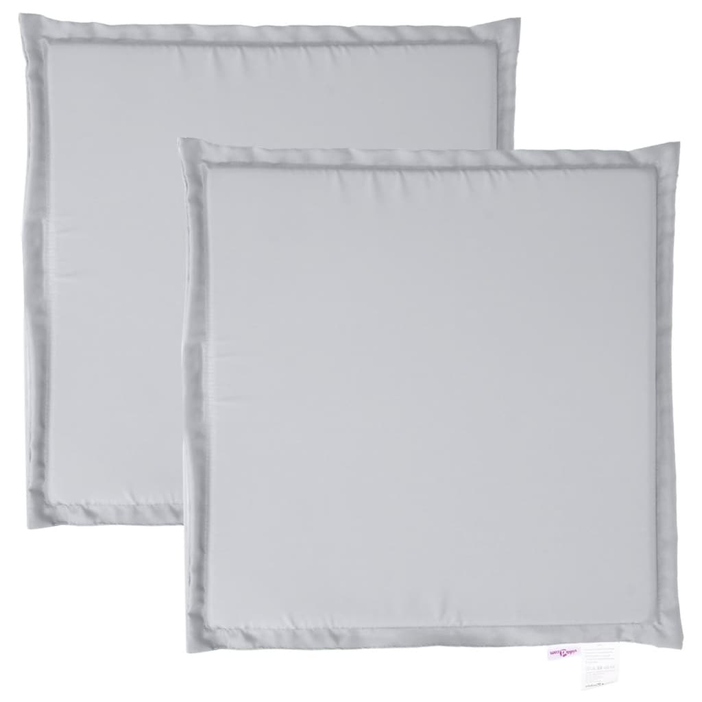 Coussins de siège de jardin vidaxl 2 st carré 45x45x2 cm gris clair