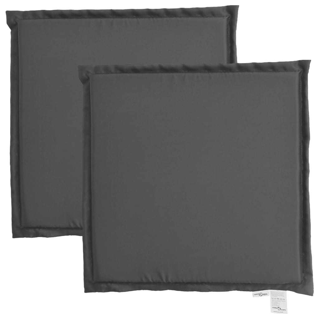 Coussins de siège de jardin vidaxl 2 pcs carrés 45x45x2 cm anthracite -colored
