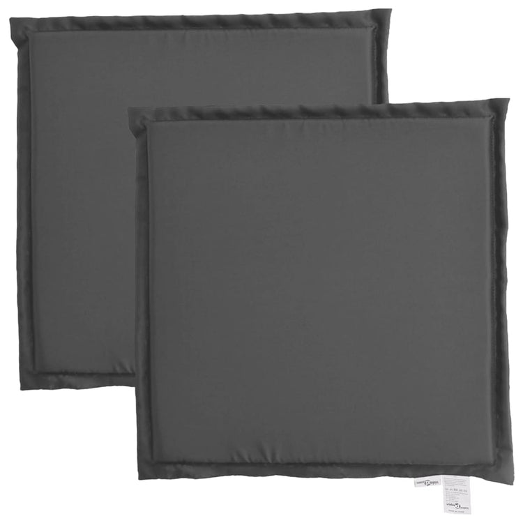 Coussins de siège de jardin vidaxl 2 pcs carrés 45x45x2 cm anthracite -colored