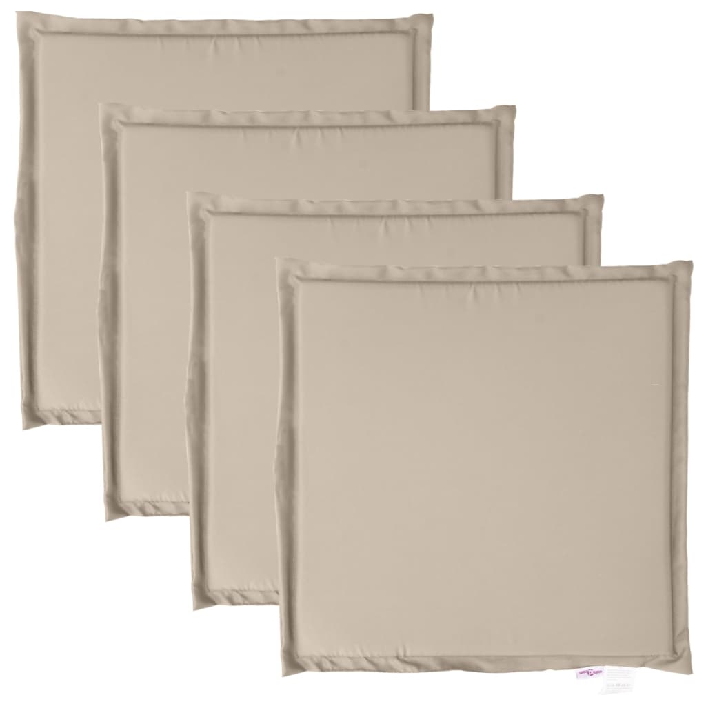 Coussins de siège de jardin vidaxl 4 pcs carrés 45x45x2 cm taupe