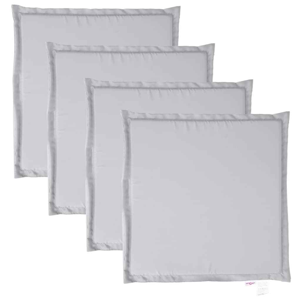 Coussins de siège de jardin vidaxl 4 st carré 45x45x2 cm gris clair