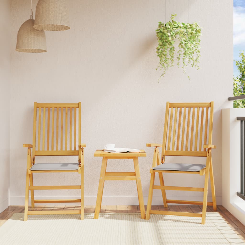 Coussins de siège de jardin vidaxl 4 st carré 45x45x2 cm gris clair