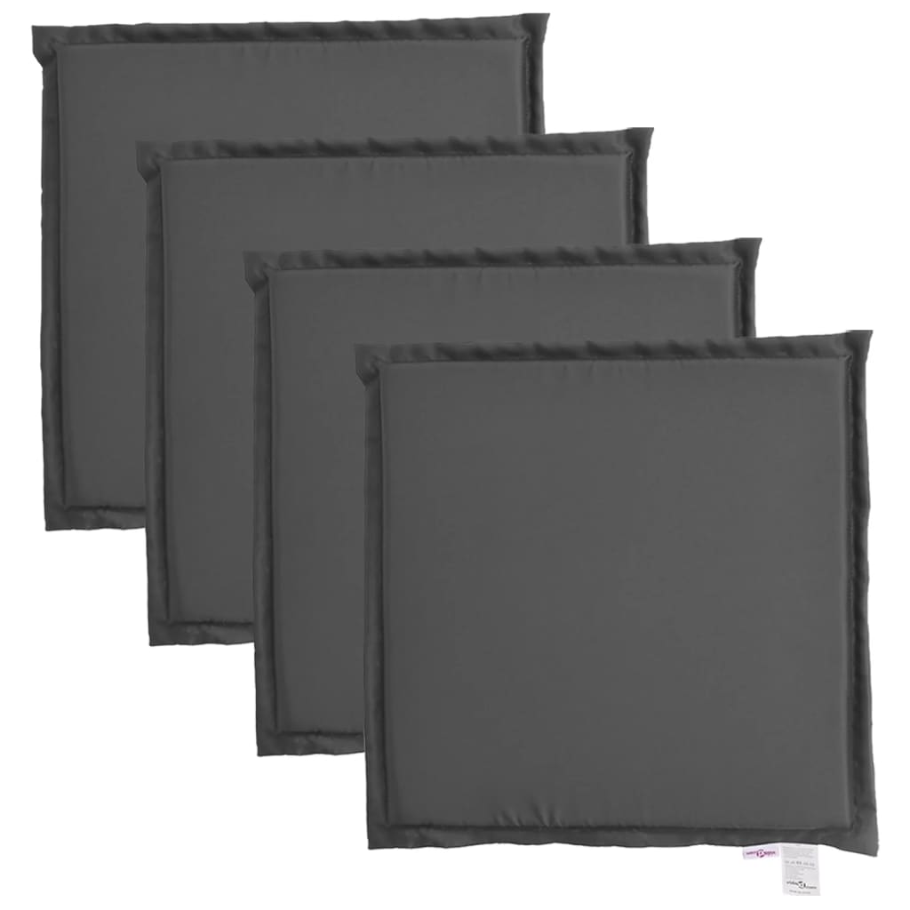 Coussins de siège de jardin vidaxl 4 pcs carrés 45x45x2 cm anthracite -colored