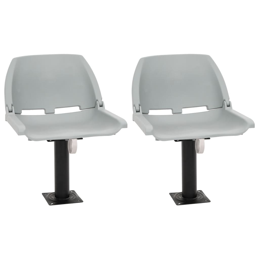 Vidaxx Ensemble de chaises bateau 4 pièces pliables 48x51x41 cm gris