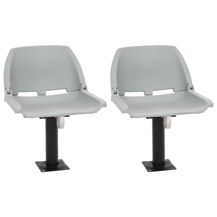 Vidaxx Ensemble de chaises bateau 4 pièces pliables 48x51x41 cm gris