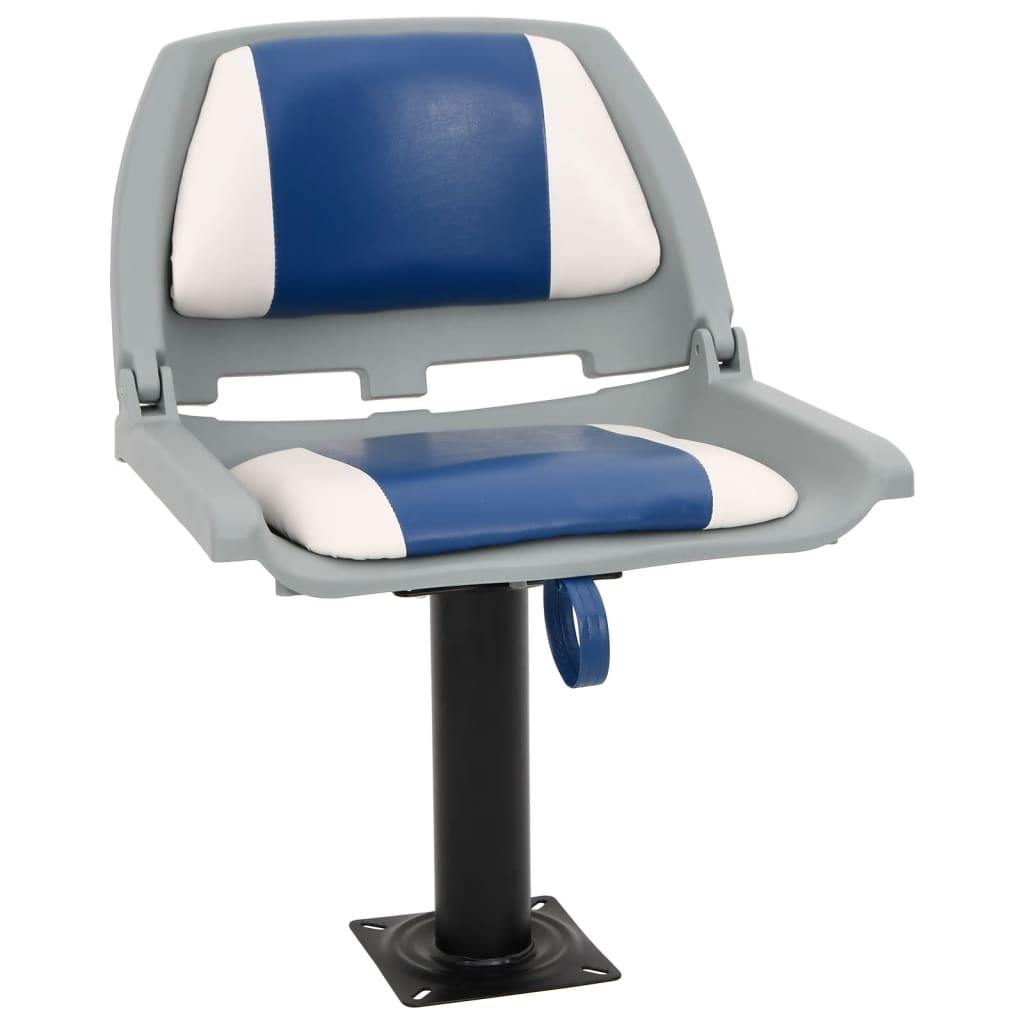 Vidaxx ensemble de chaises bateau pliantes 4 pièces 48x51x41 cm bleu et blanc
