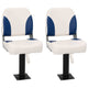 Vidaxx chaise bateau 2 set pliable 41x36x48 cm bleu et blanc