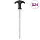 Vidaxl Tent Pegs 24 STS Ø7 mm 17 cm Acier galvanisé