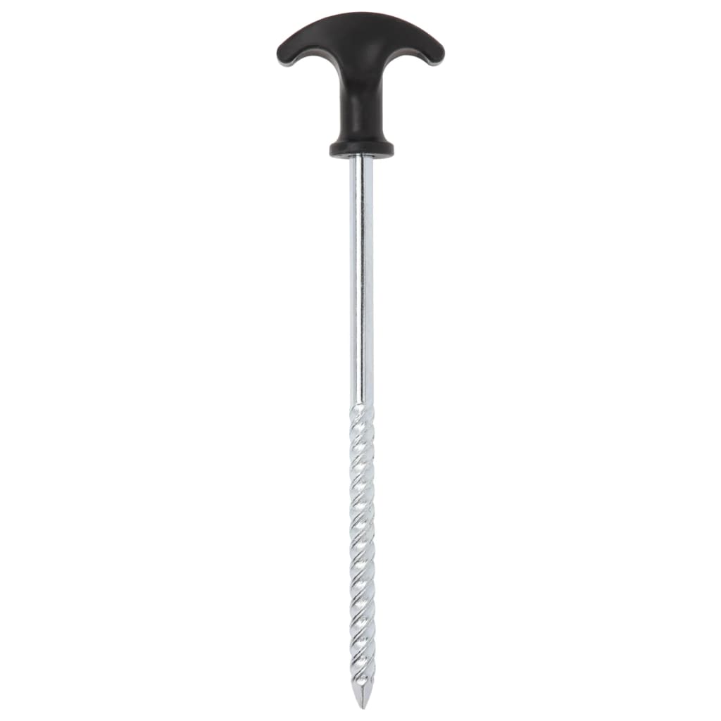 Vidaxl Tent Pegs 24 STS Ø7 mm 20 cm en acier galvanisé