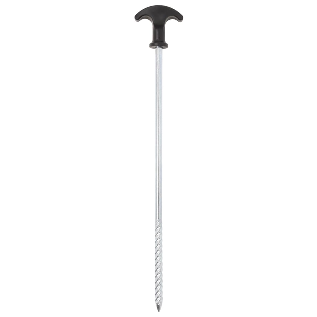 Vidaxl Tent Pegs 24 STS Ø7 mm 30 cm Acier galvanisé
