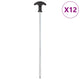 Vidaxl Tent Pegs 12 St Ø7 mm 30 cm Acier galvanisé